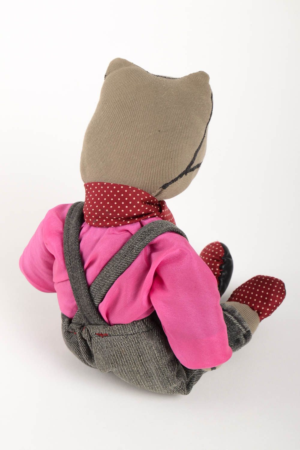 Handmade Kuscheltier Wolf im Anzug Stoff Spielzeug Geschenk für Kinder foto 5