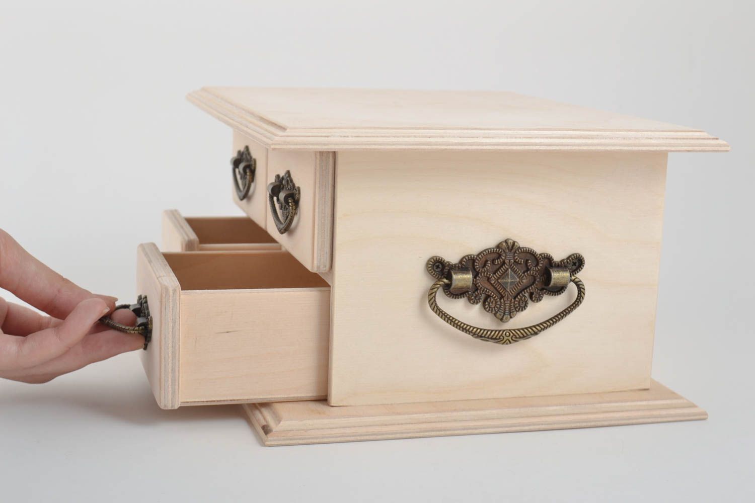 Handmade decorative plywood dresser blank box blanks for creativity gift ideas photo 3