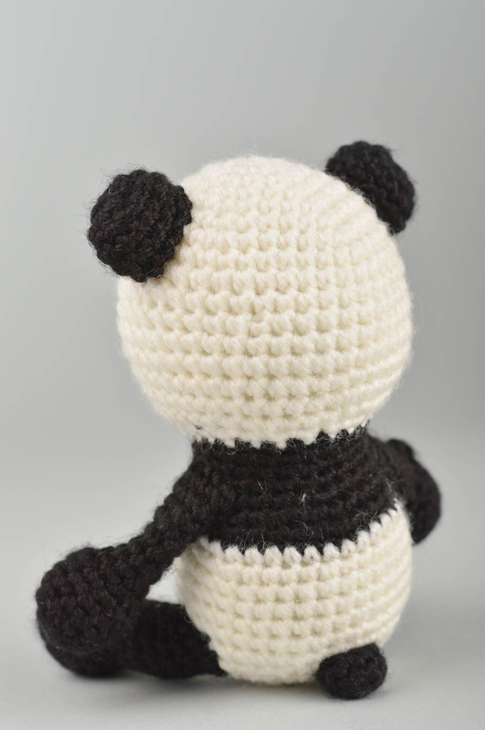 Handmade crocheted toy baby soft toy crocheted panda toy design crocheted toy   photo 3