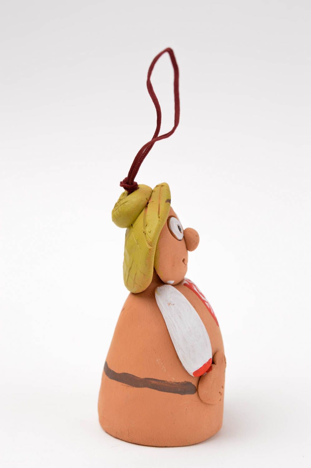 Figura decorativa hecha a mano campana de cerámica regalo original para mujer foto 3
