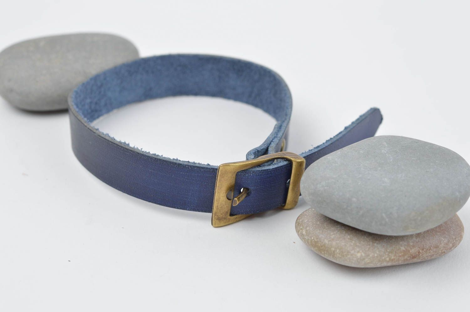 Stylish handmade leather bracelet leather goods fashion accessories gift ideas photo 1