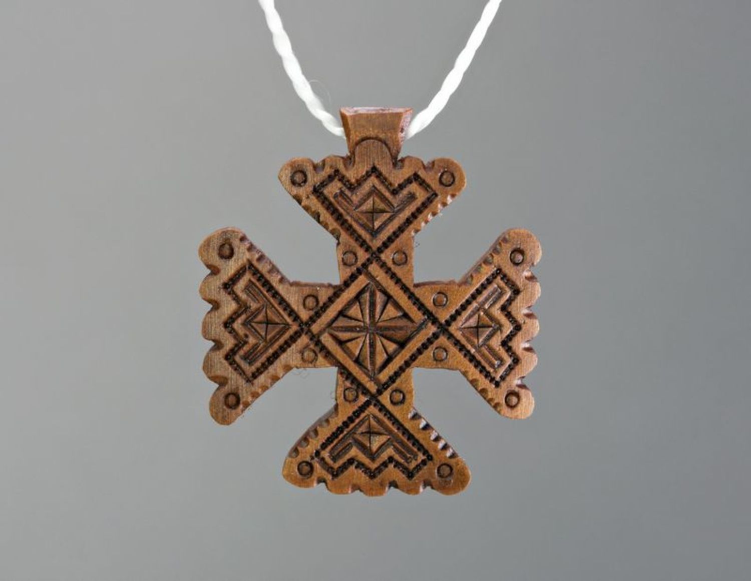 Wooden pectoral cross photo 2