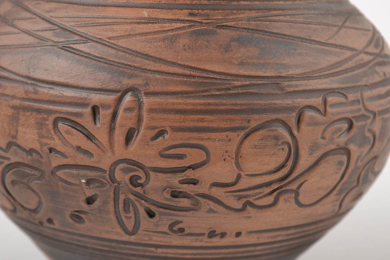 Jarro de cerámica hecho a mano vajilla de barro accesorio de cocina ecológico foto 3