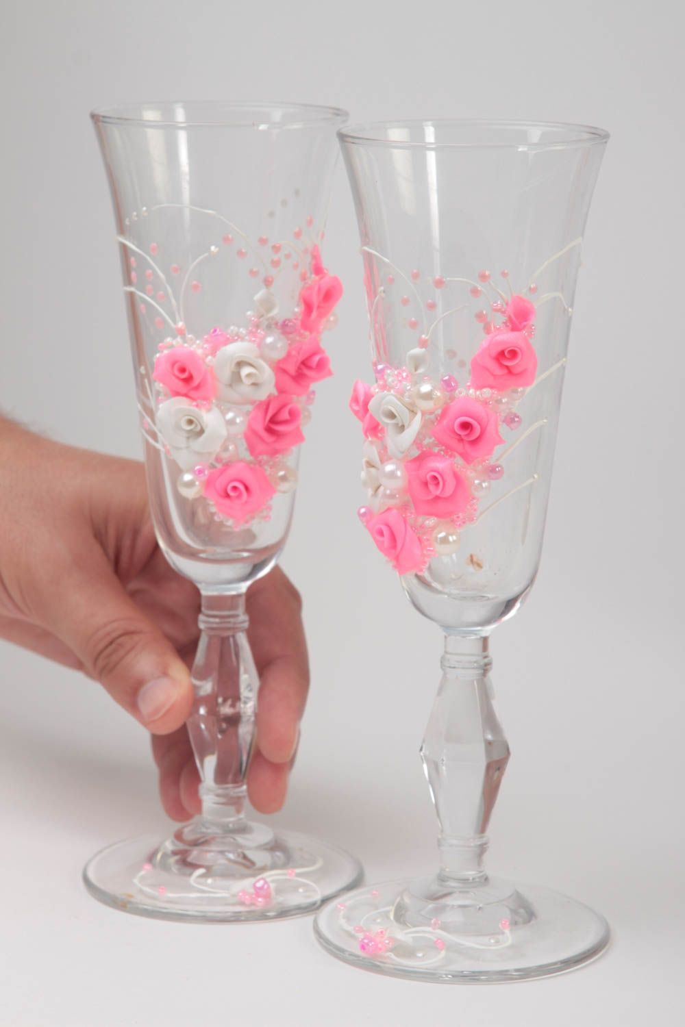 Wedding accessories stylish glasses for champagne unusual beautiful glasses photo 5