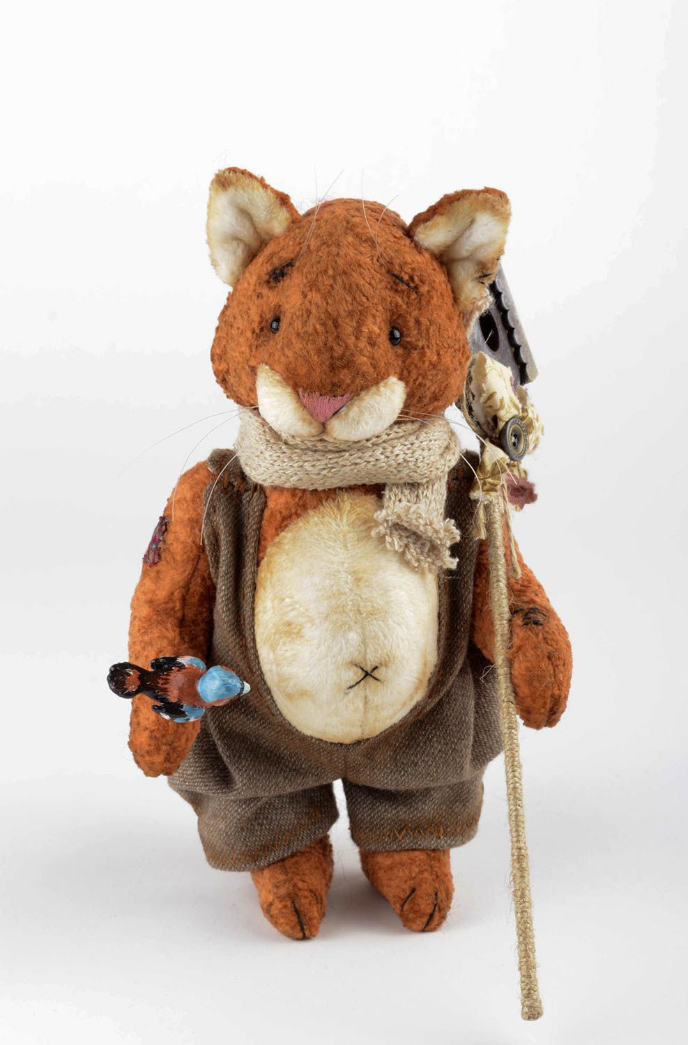 Juguete artesanal de algodón muñeco de peluche regalo original para niño Gato foto 1