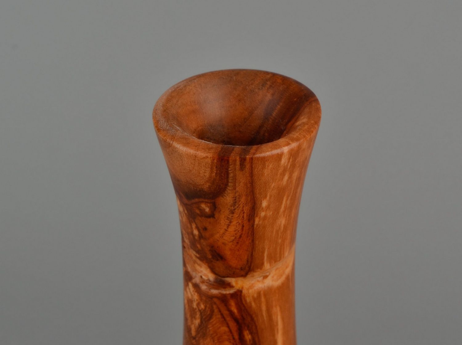 Handmade decorative vase made of wood photo 3