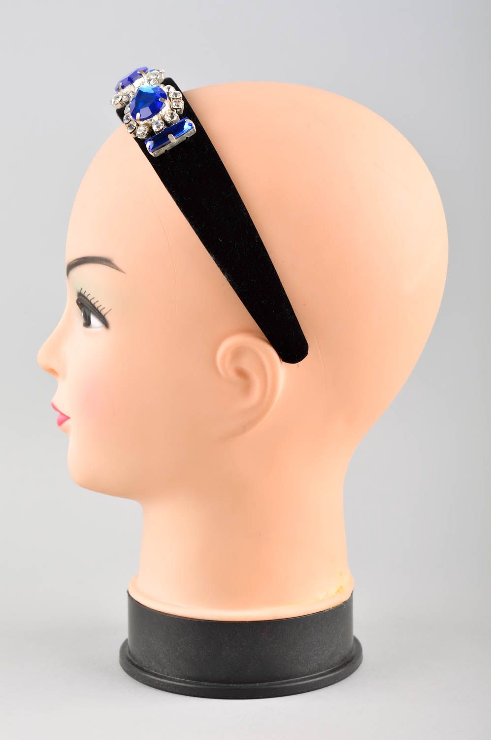 Аксессуар для волос хэнд мэйд обруч на голову черный женский аксессуар фото 2