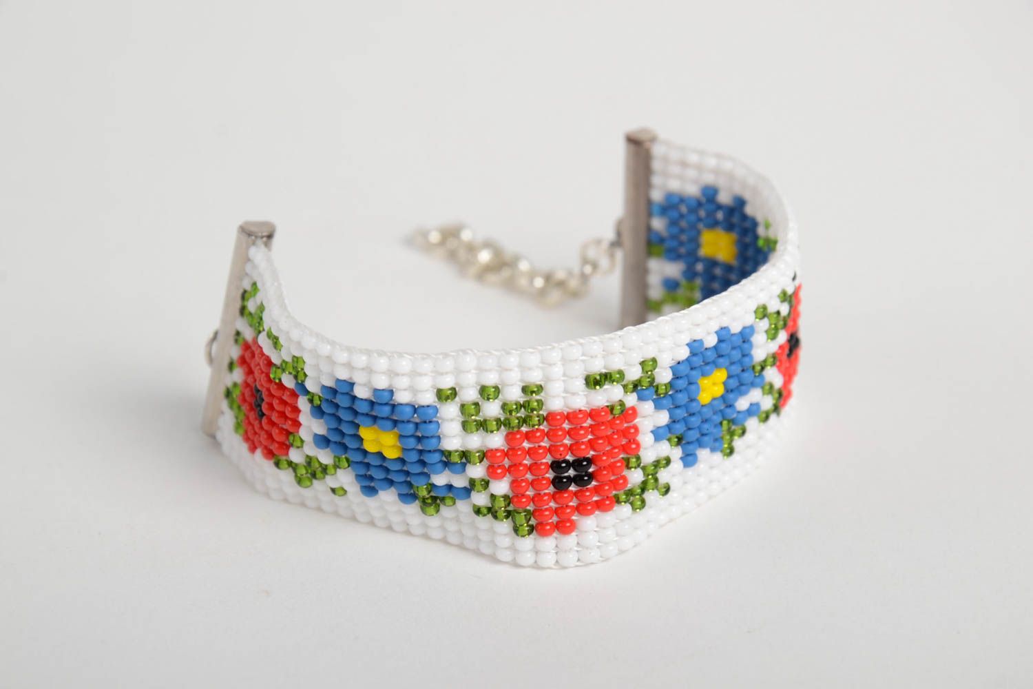Handmade bright ethnic jewelry unusual wide bracelet female fashion bracelet photo 5