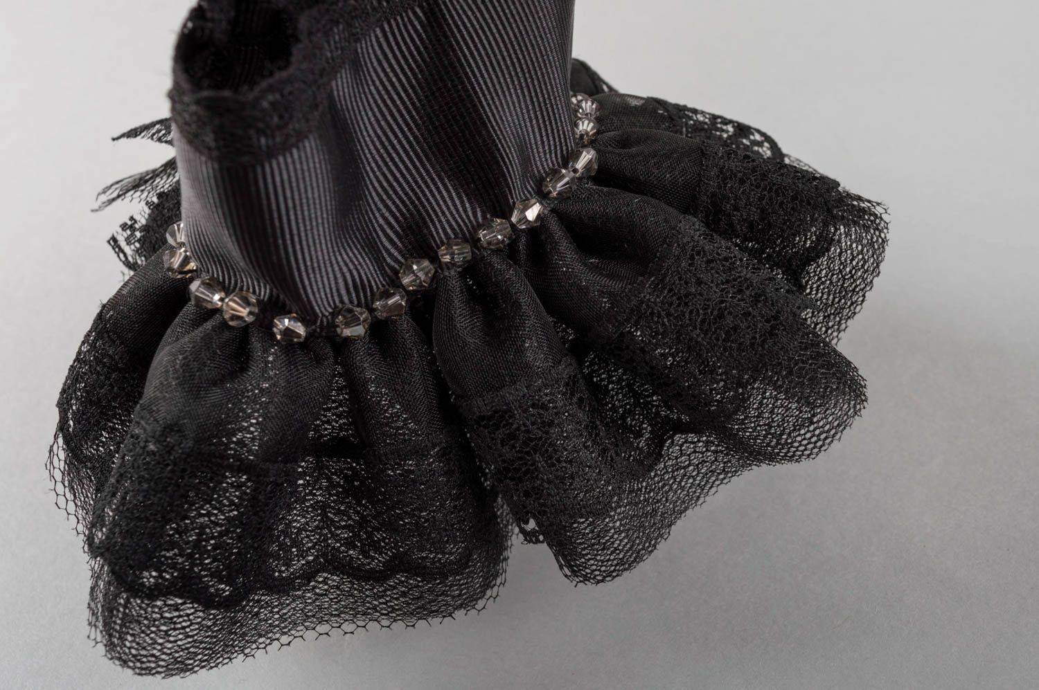 Suspension décorative fait main Robe miniature noire sur cintre Déco maison photo 5