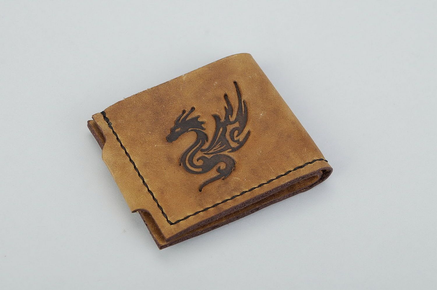 Men's wallet made of genuine leather Dragon photo 4