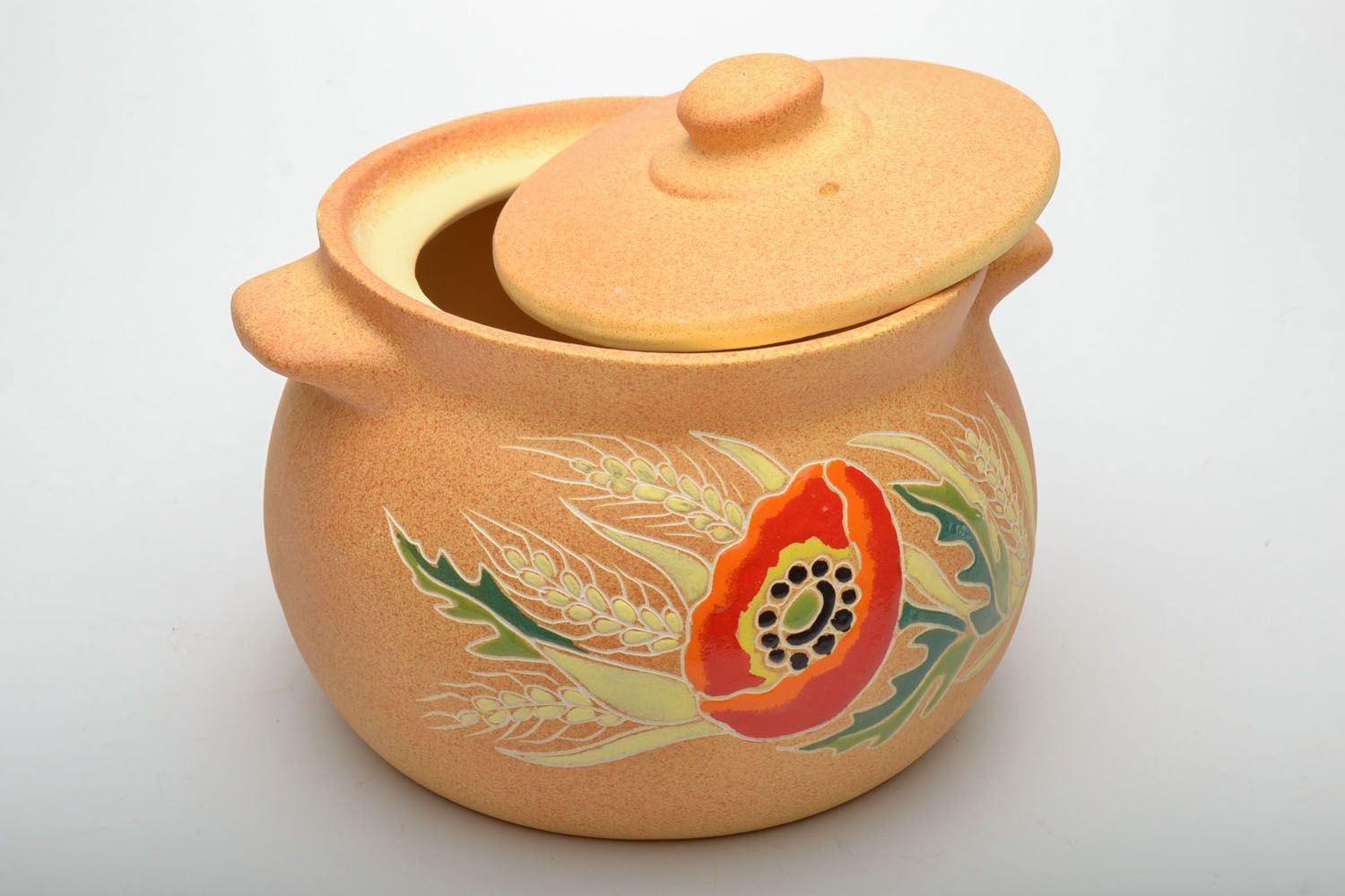 Painted ceramic pot photo 4