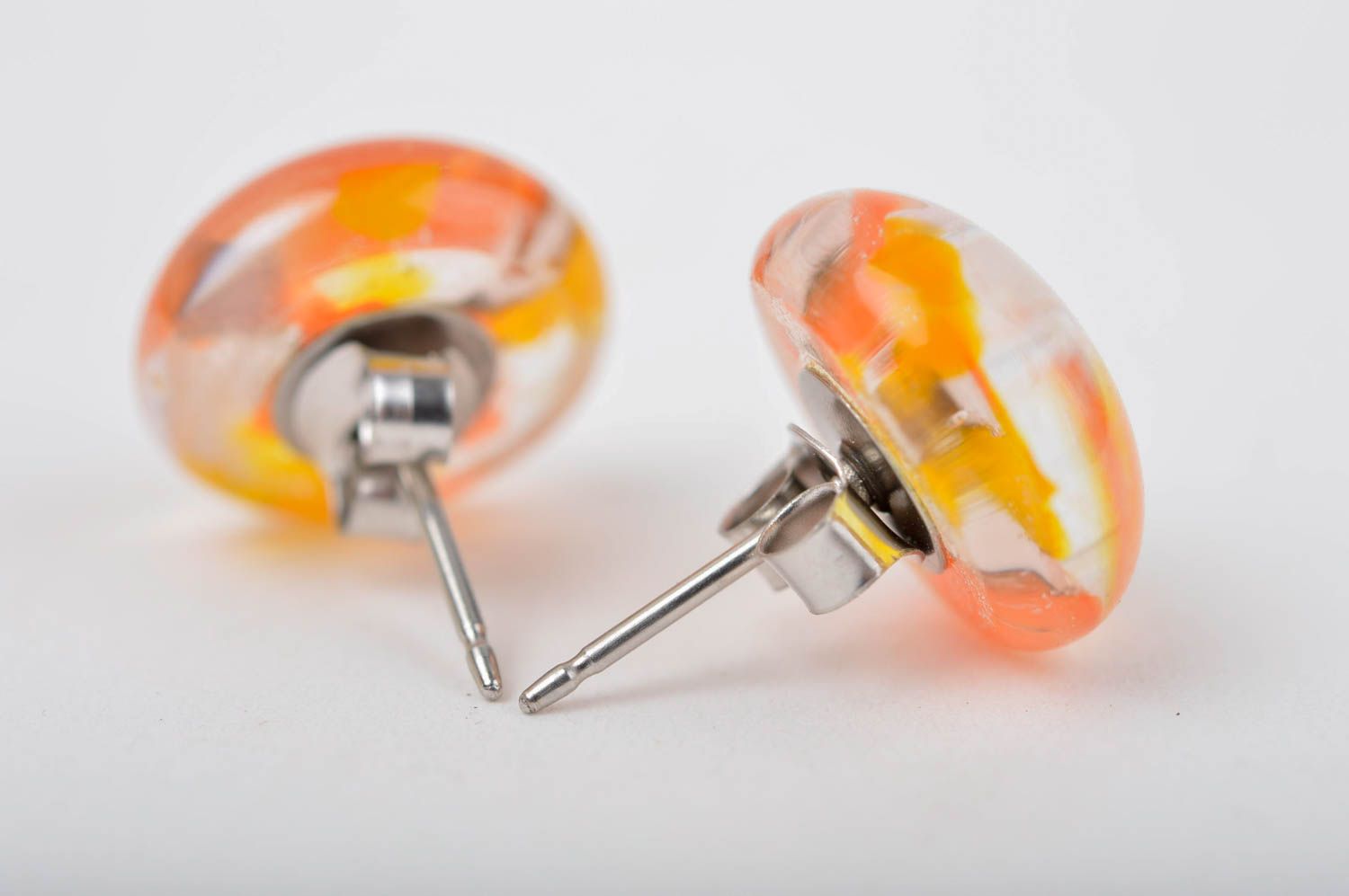 Ohrring Stecker handmade Schmuck aus Glas Ohrringe Damen Lampwork Technik foto 4