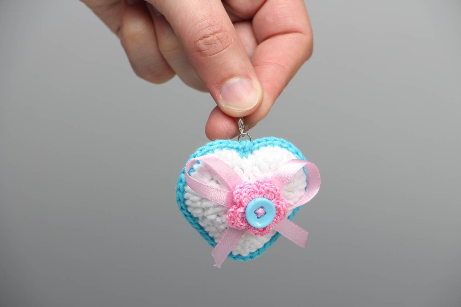 Crochet keychain Heart photo 4