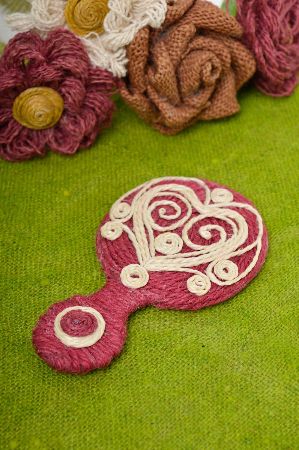 Handmade Rose kleiner Schminkspiegel Kleinigkeiten für Frauen künstlerisch foto 1