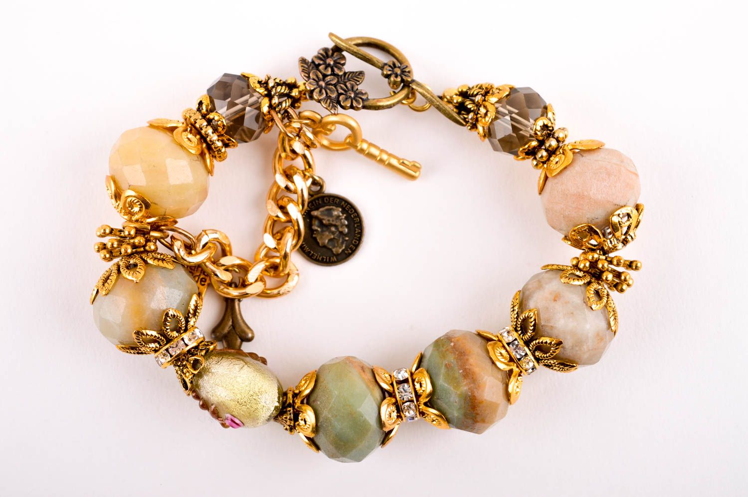 Designer bracelet with natural stones handmade stone jewelry fashion jewelry photo 2