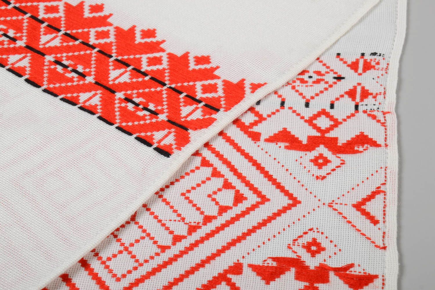 Handmade Handtuch bestickt originelles Geschenk Home Textil mit Ethno Muster  foto 3