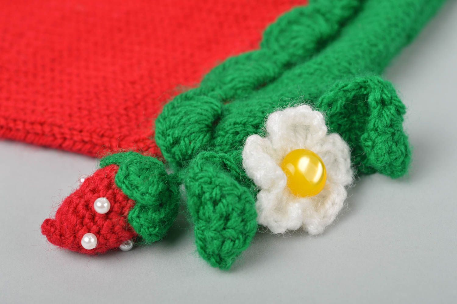 Bonnet tricot fait main Chapeau au crochet design Vêtement enfant couvre-chef photo 4