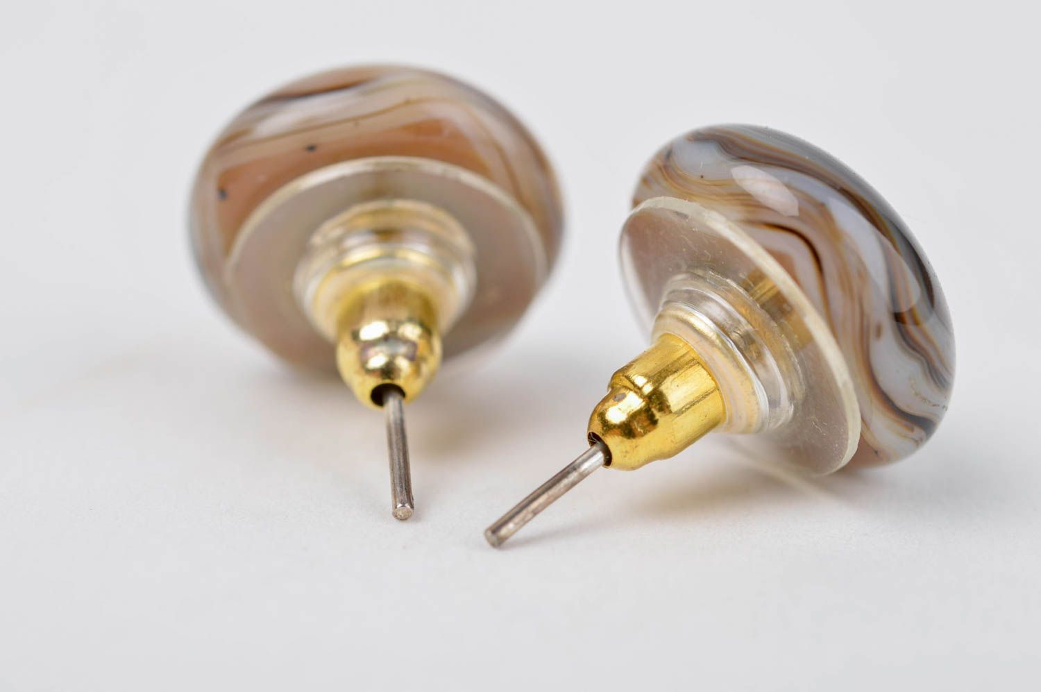 Ohrringe Damen handmade Ohrring Stecker Schmuck aus Glas ungewöhnlich schön foto 3
