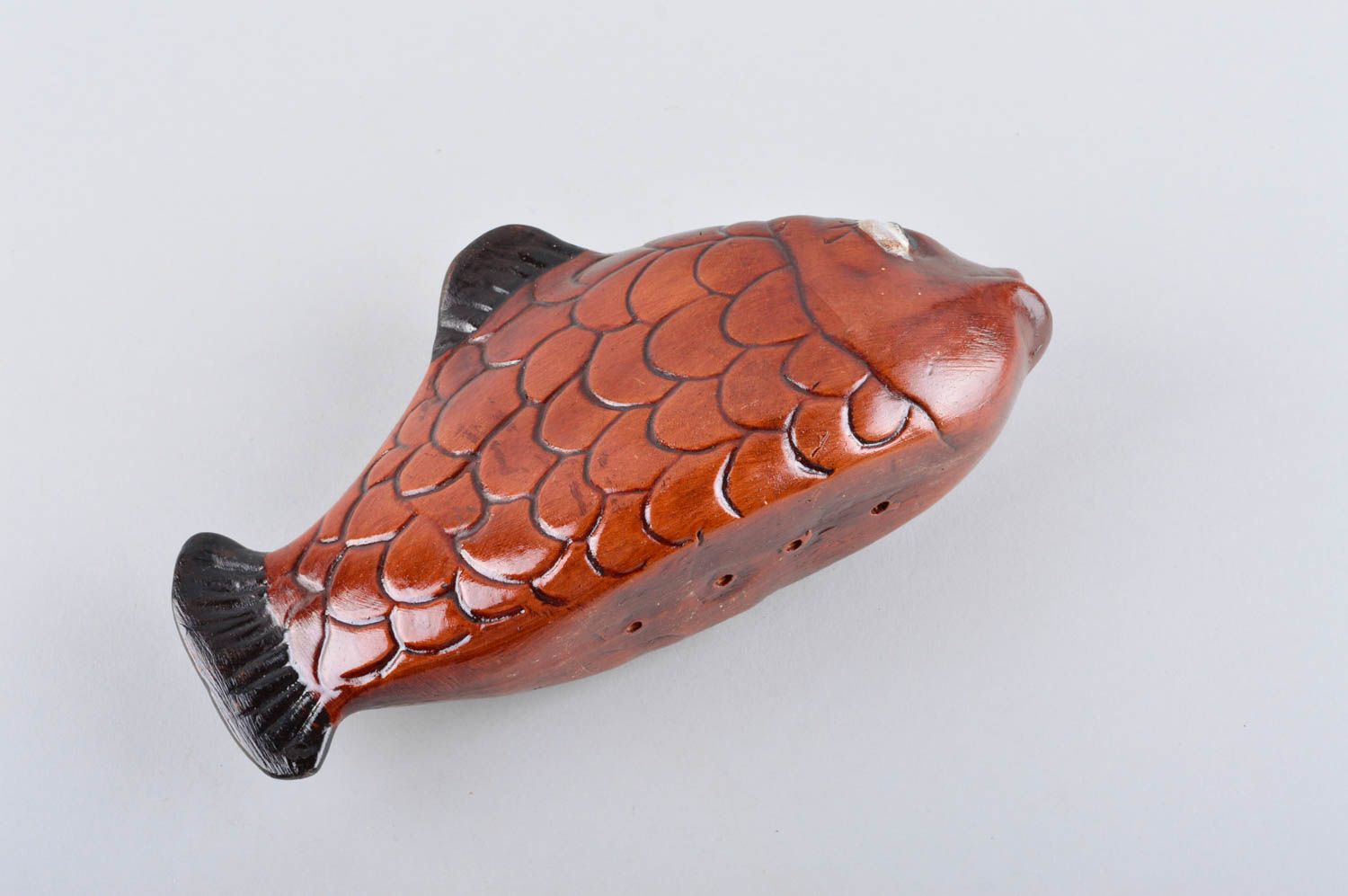 Handmade unique fish money box stylish designer ceramic present for children photo 5