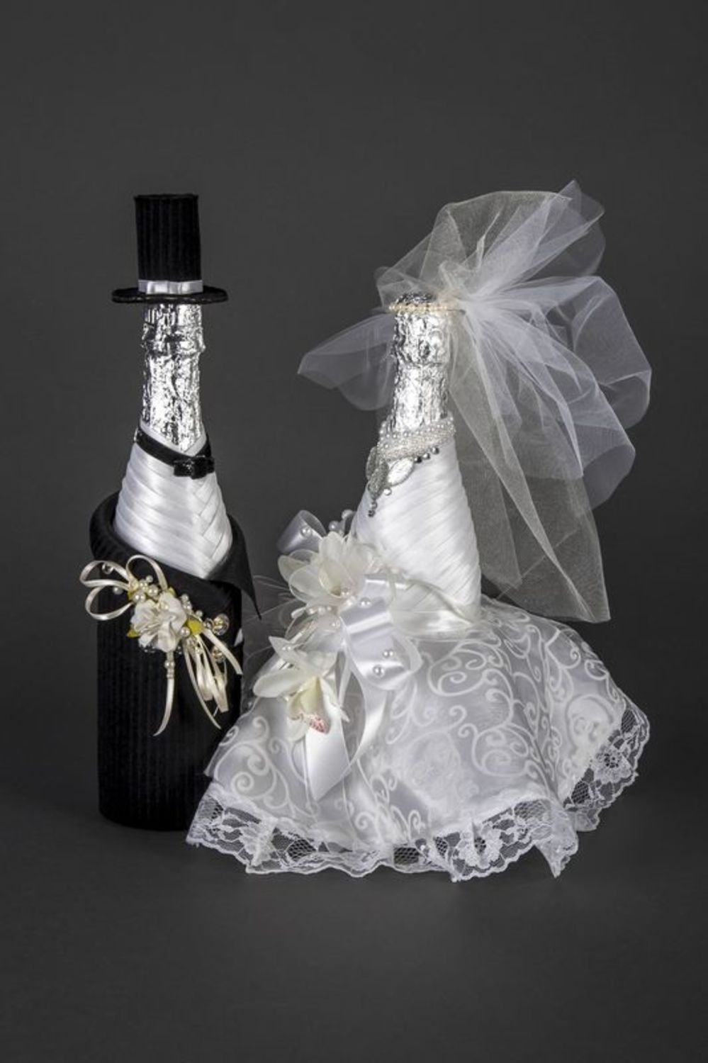 Habits pour bouteilles pour mariage Fiancée photo 2