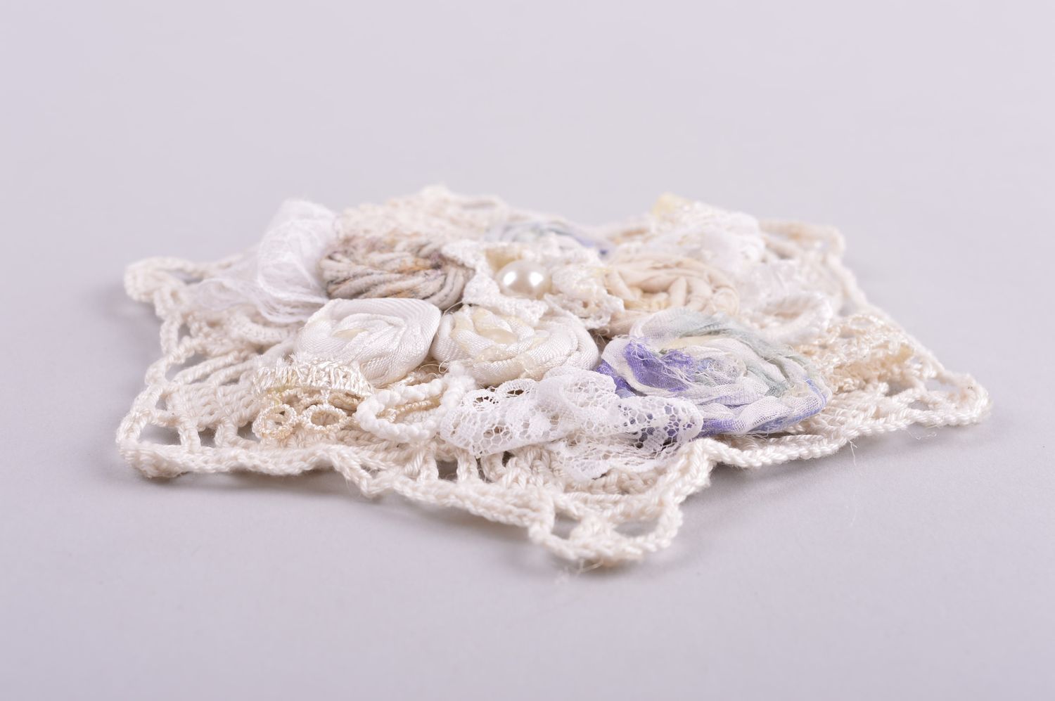 Beautiful handmade crochet napkin home textiles textile napkin for decor only photo 4