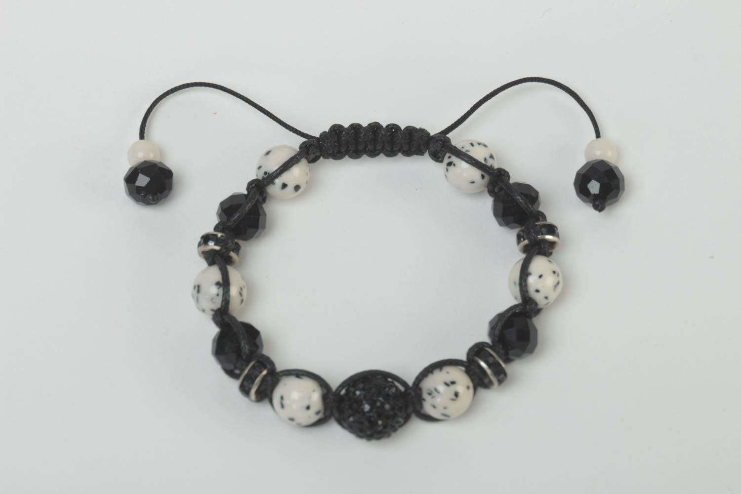 Stylish handmade braided cord bracelet beaded bracelet designs gifts for her photo 3