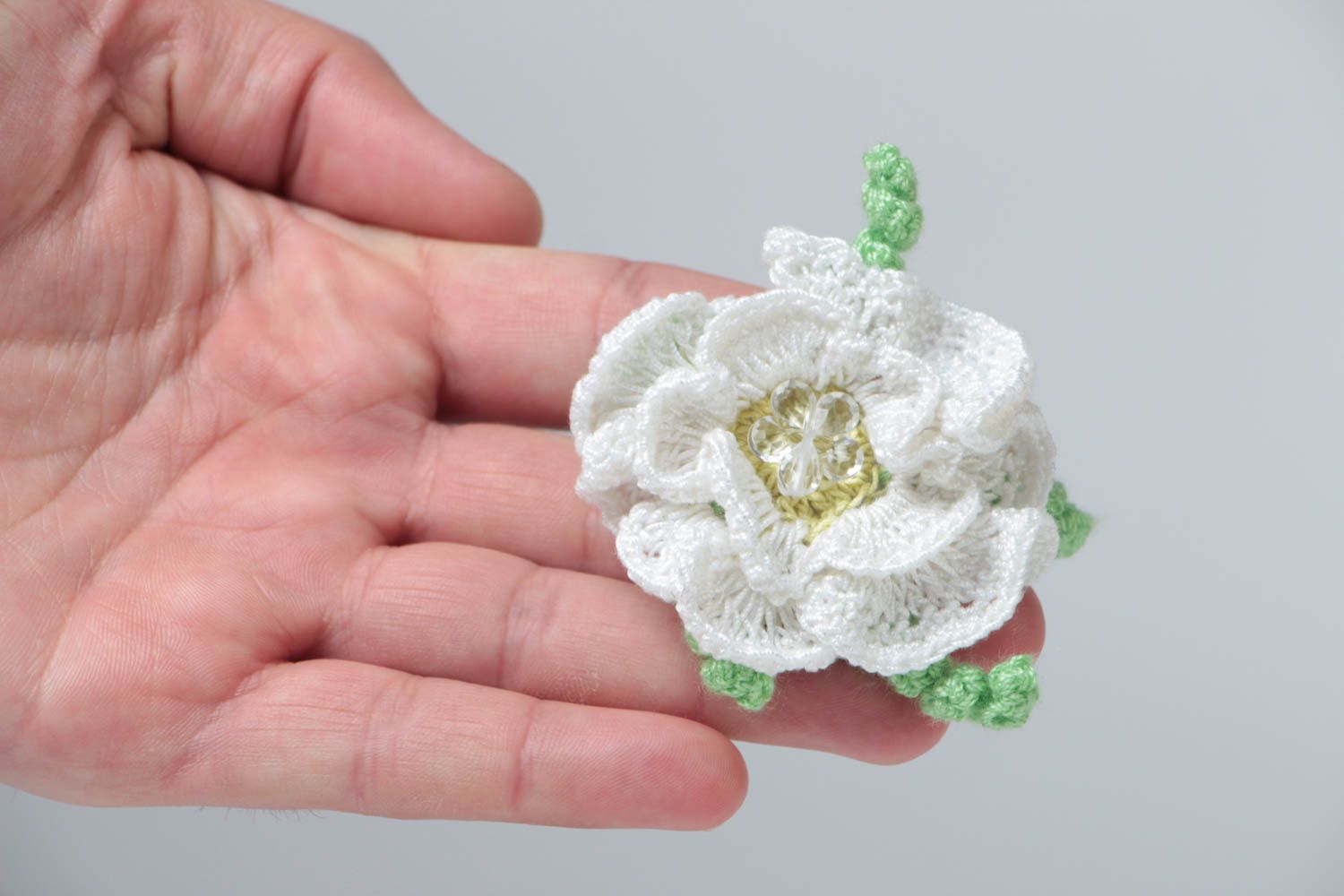 Flower scrunchy hand-crocheted scrunchies handmade hair accessories for girls photo 5
