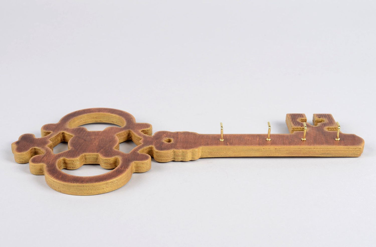 Handmade Schlüsselbrett aus Holz Hakenleiste für Schlüssel schöne Wandhaken  foto 2
