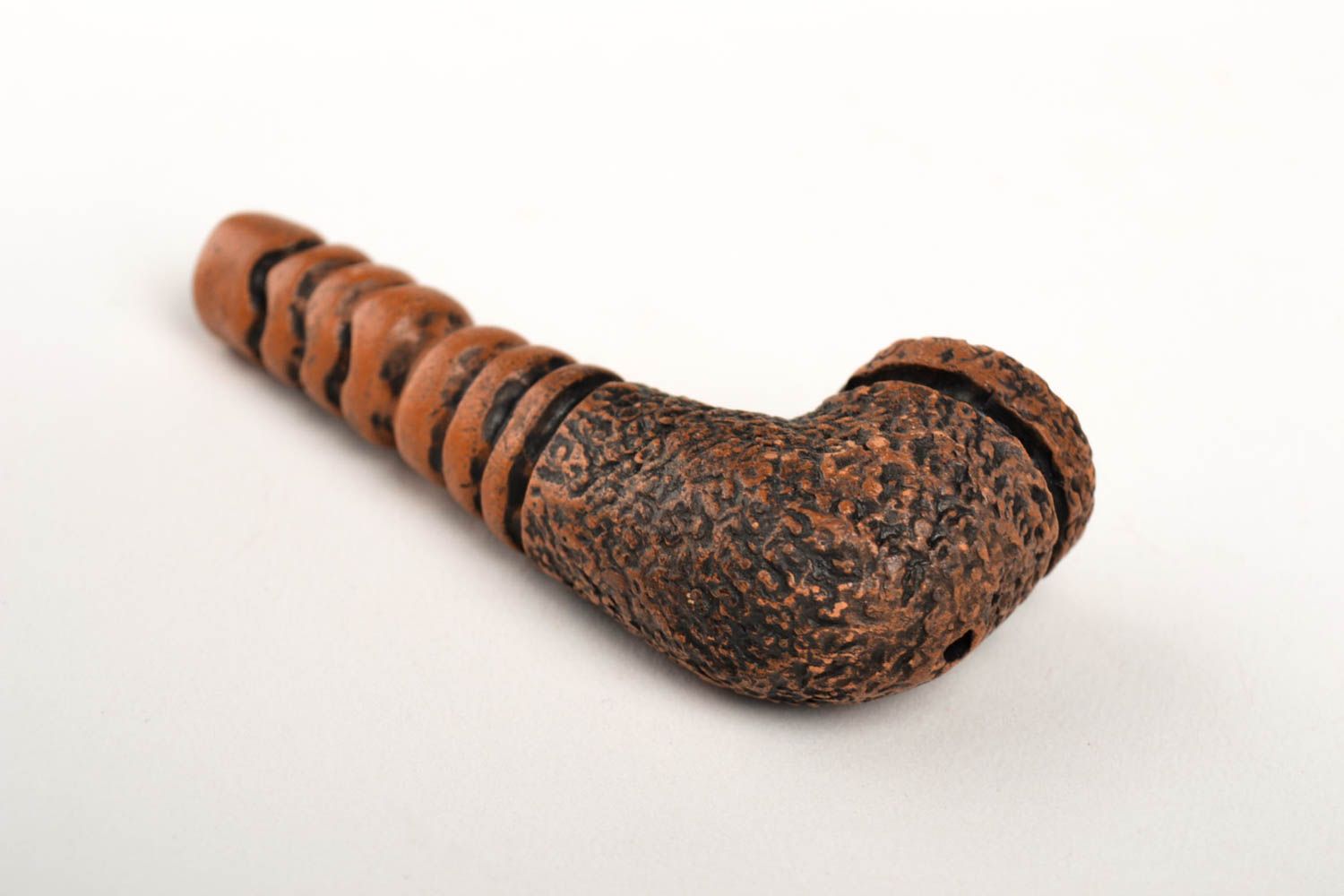 Pipa de barro hecha a mano accesorio para fumador regalo original foto 5