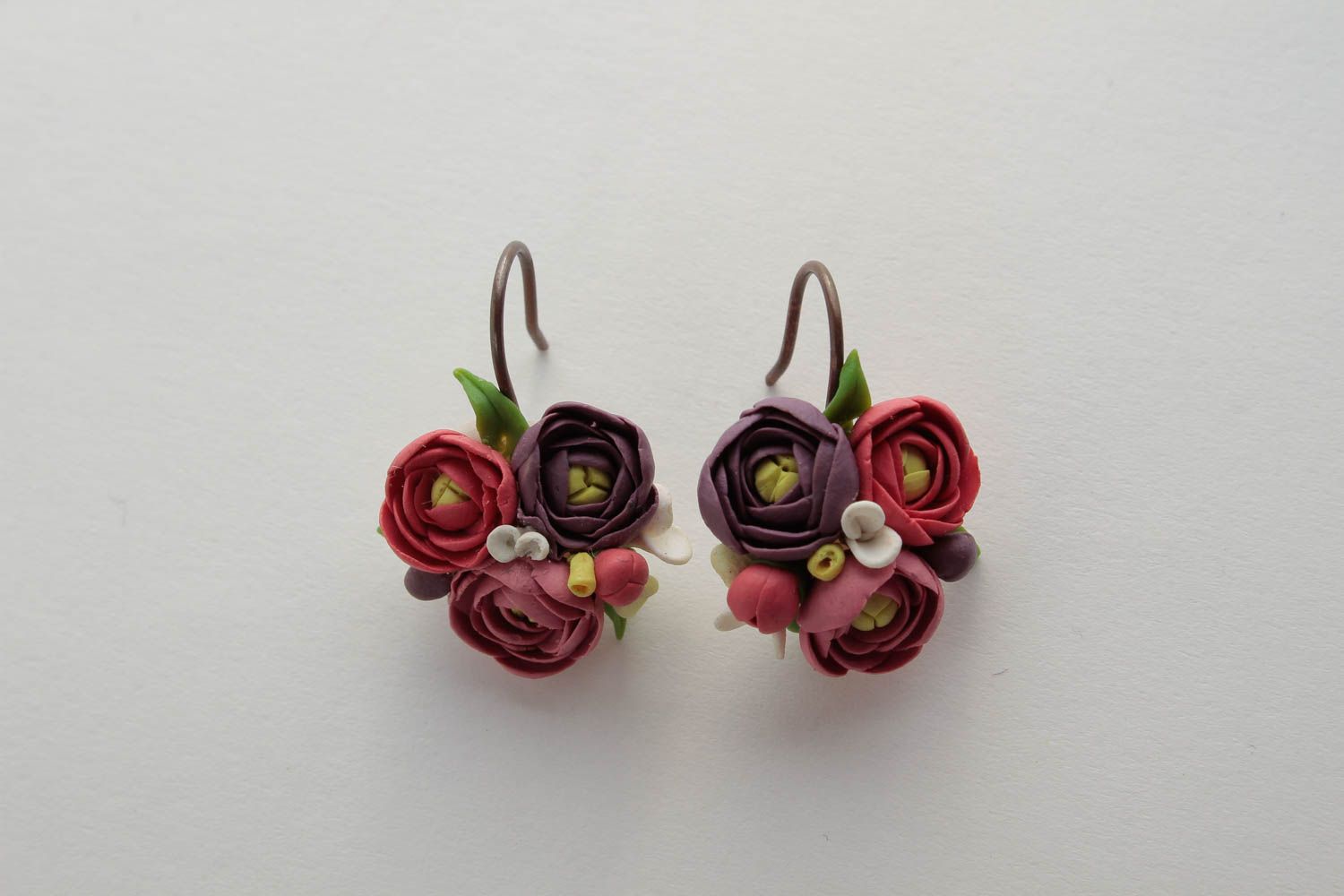 Cute handmade plastic earrings artisan jewelry designs beautiful jewellery photo 5