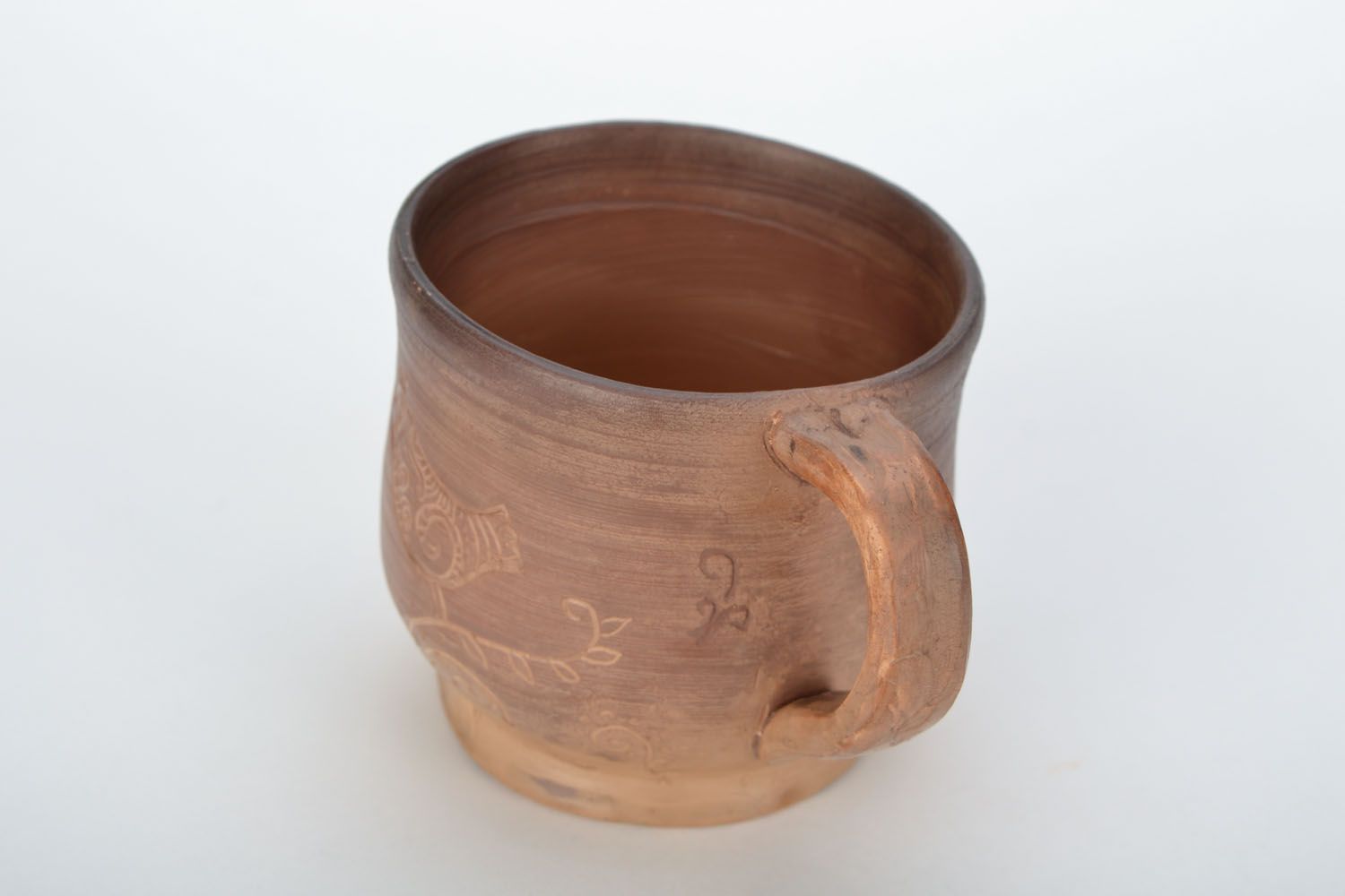 Tazza in ceramica decorativa fatta a mano calice in argilla utensili da cucina foto 5