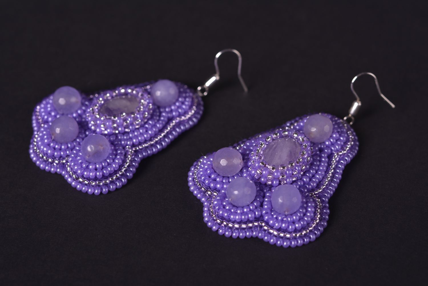 Beaded earrings handmade jewellery designer earrings beaded jewelry gift for her photo 5