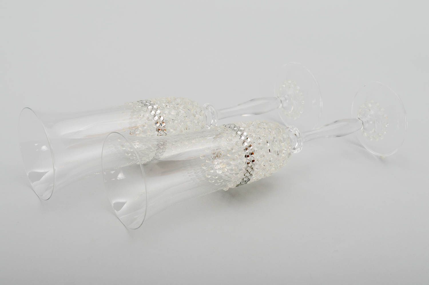 Copas de novios hechas a mano de cristal detalles de boda regalo original foto 3