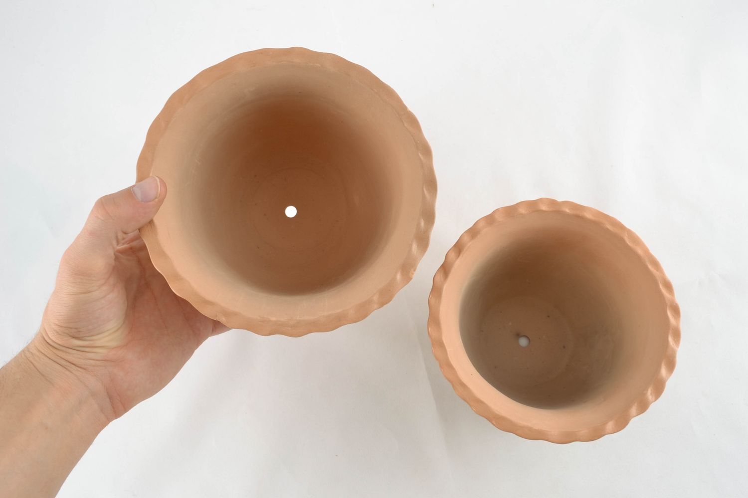 Zwei Keramiktöpfe für Blumen   foto 2