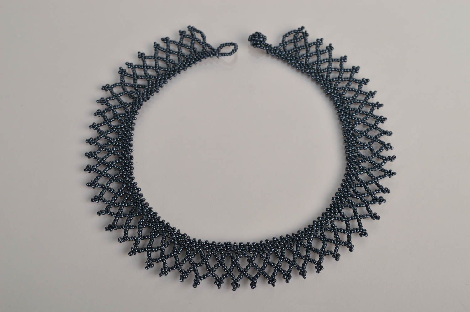 Колье из бисера украшение ручной работы ожерелье из бисера авторское украшение фото 4