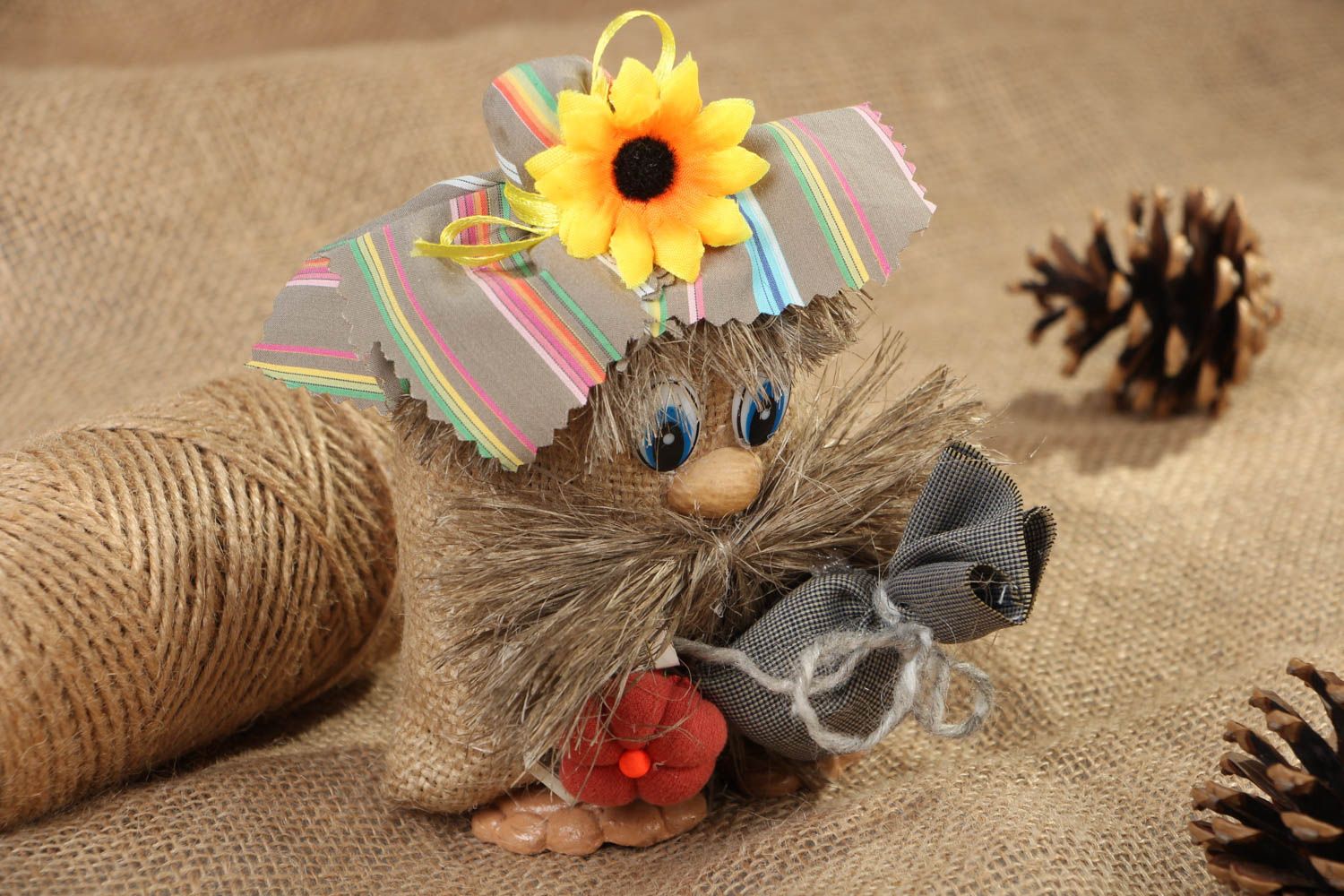 Natural fabric soft toy Bogie photo 5