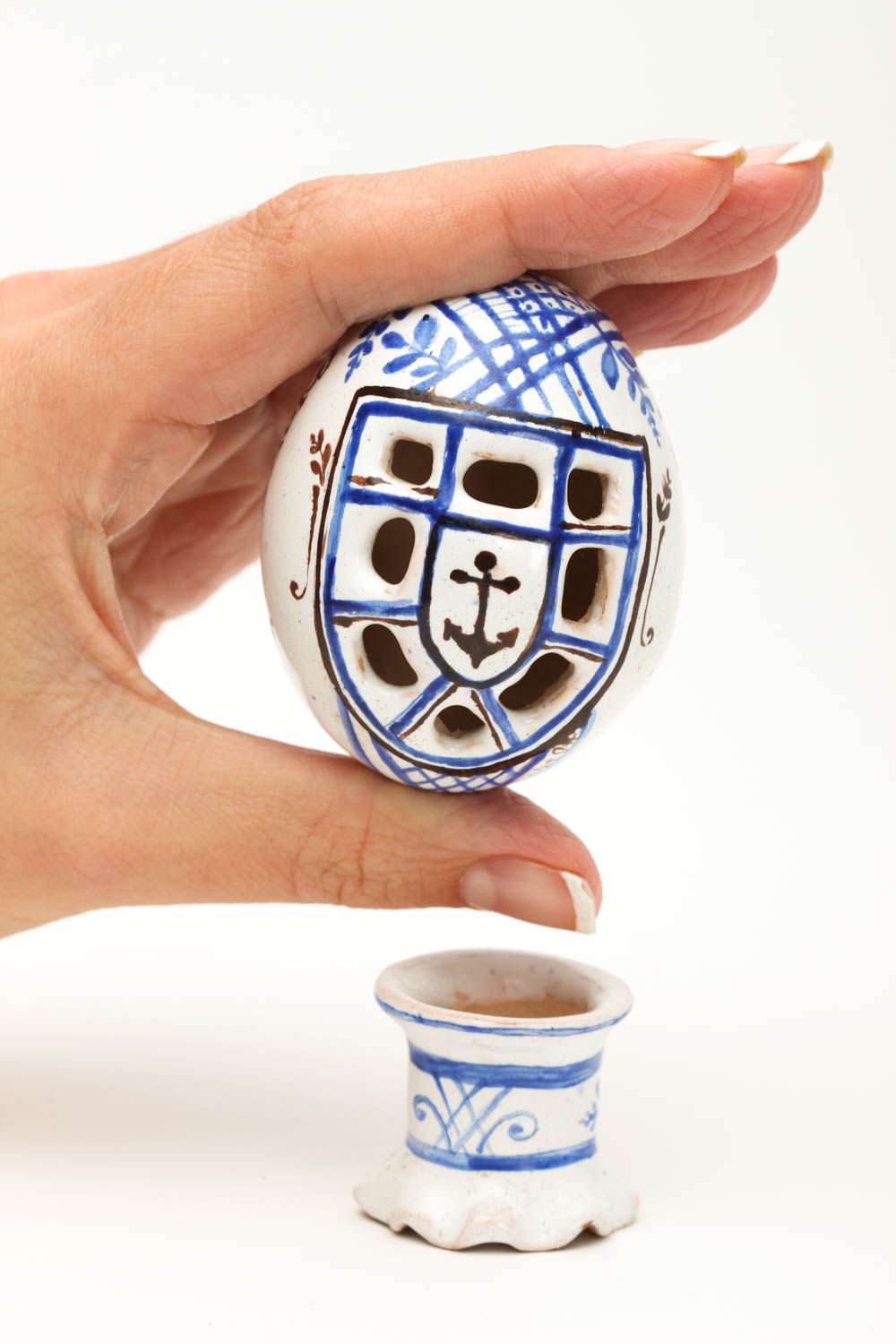 Авторская керамики ручной работы декоративное яйцо дизайнерское декор для дома фото 5