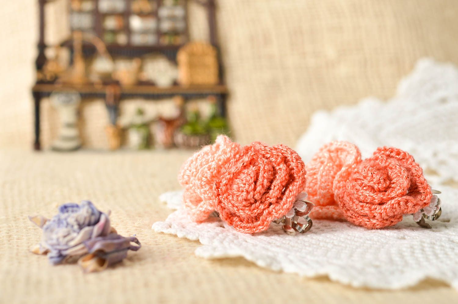 Handmade flower hair clips 2 designer cute hair clips accessories for kids photo 1