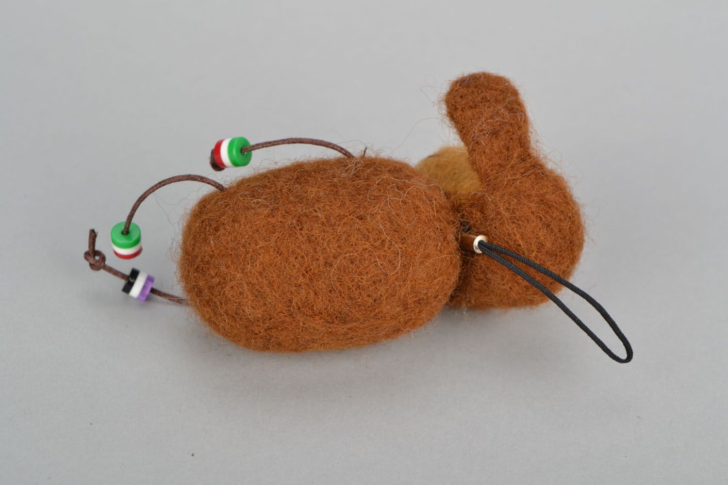 Brown sheep handmade keychain photo 4