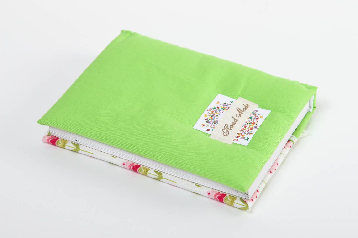 Handmade Notizbuch Stoffeinband Tagebuch für Mädchen Geschenk für Freundin  foto 3