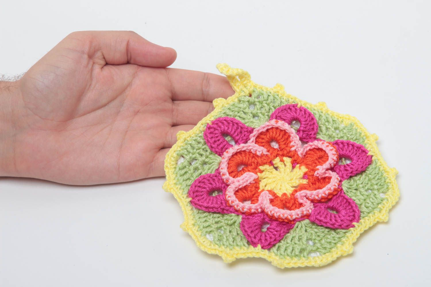 Beautiful handmade pot holder crochet potholder home textiles gift ideas photo 5