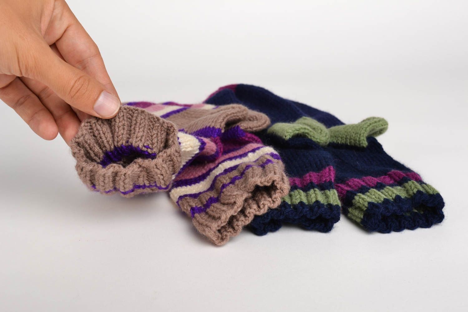 Knitted socks handmade woolen socks winter clothing 2 pairs womens woolen socks photo 5