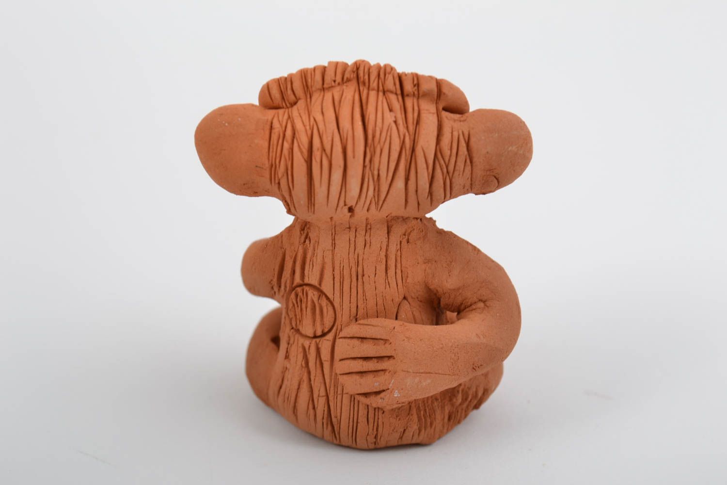 Künstler Affe Figur handmade aus Ton schön originell für Haus Interieur Dekor foto 3