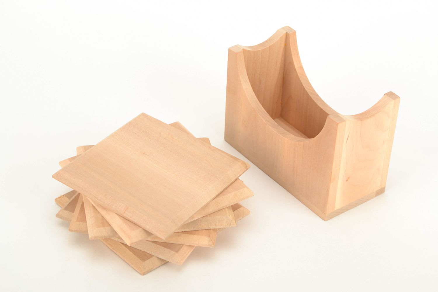 Semilavorato per supporti quadrati di legno fatti a mano per stoviglie calde 
 foto 4