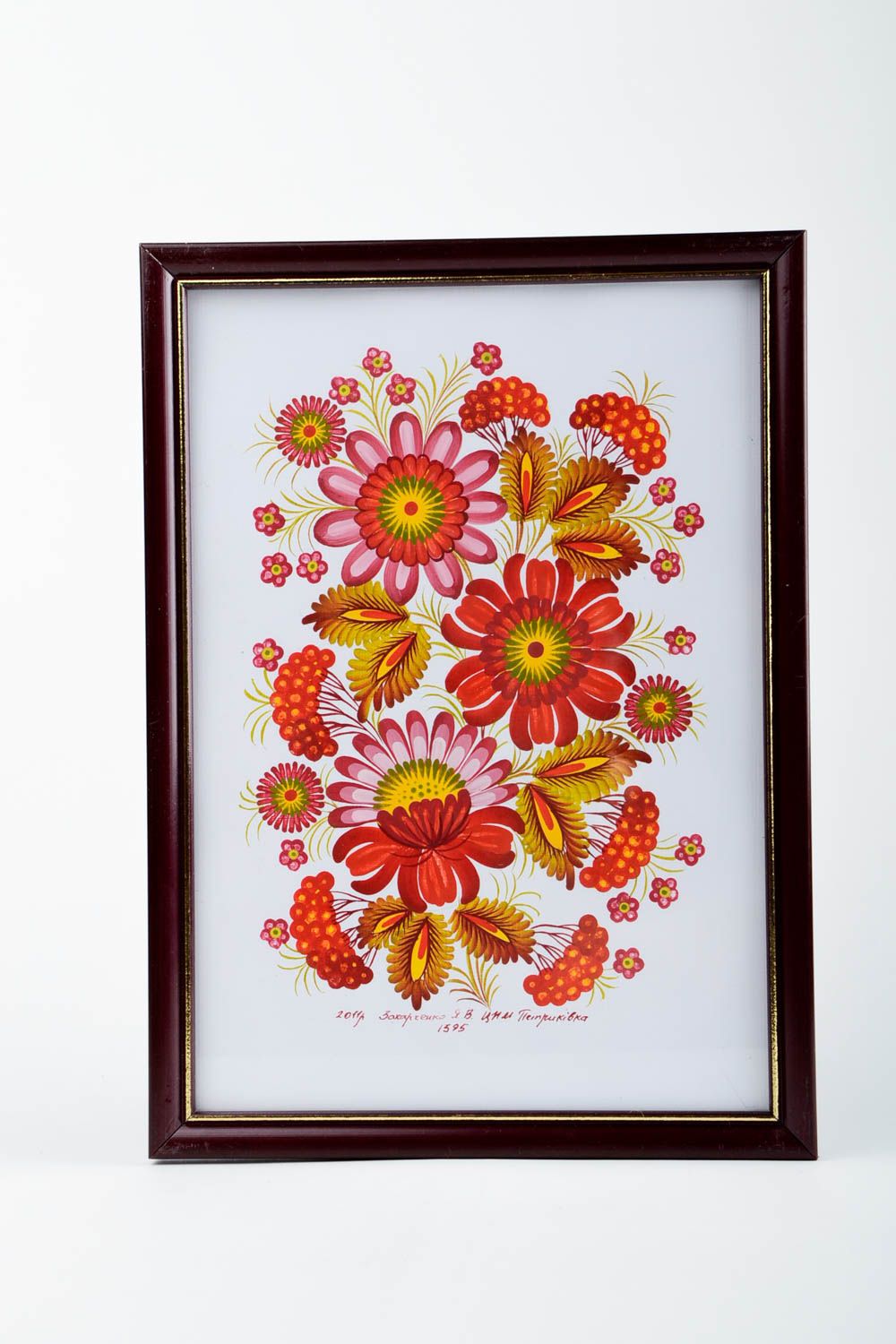 Cuadro pintado con flores hecho a mano elemento decorativo adorno para casa foto 3