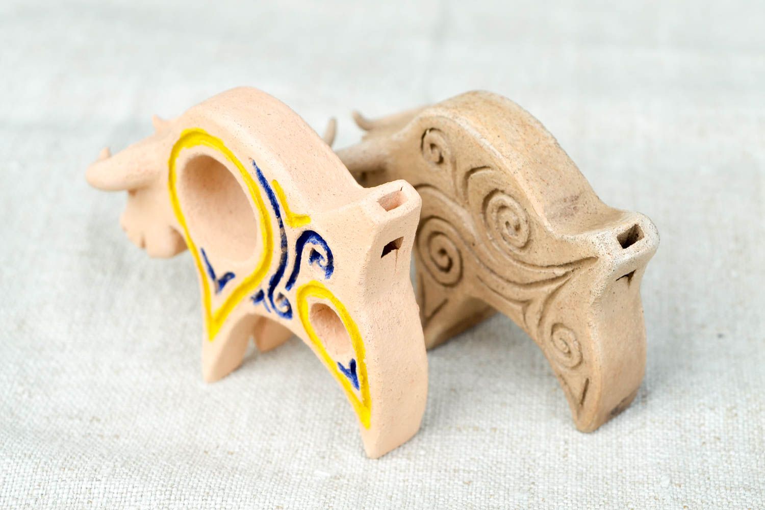 Игрушки из глины ручной работы набор глиняные свистульки керамические сувениры фото 5