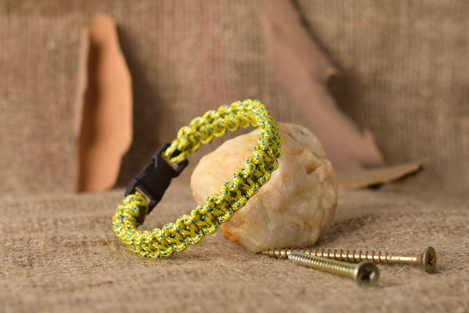 Bright handmade paracord bracelet woven cord bracelet survival bracelet photo 1