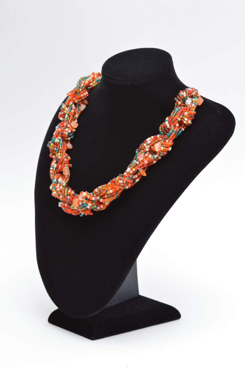 Collier en perles de rocaille Bijou fait main multicolore Cadeau pour femme photo 4