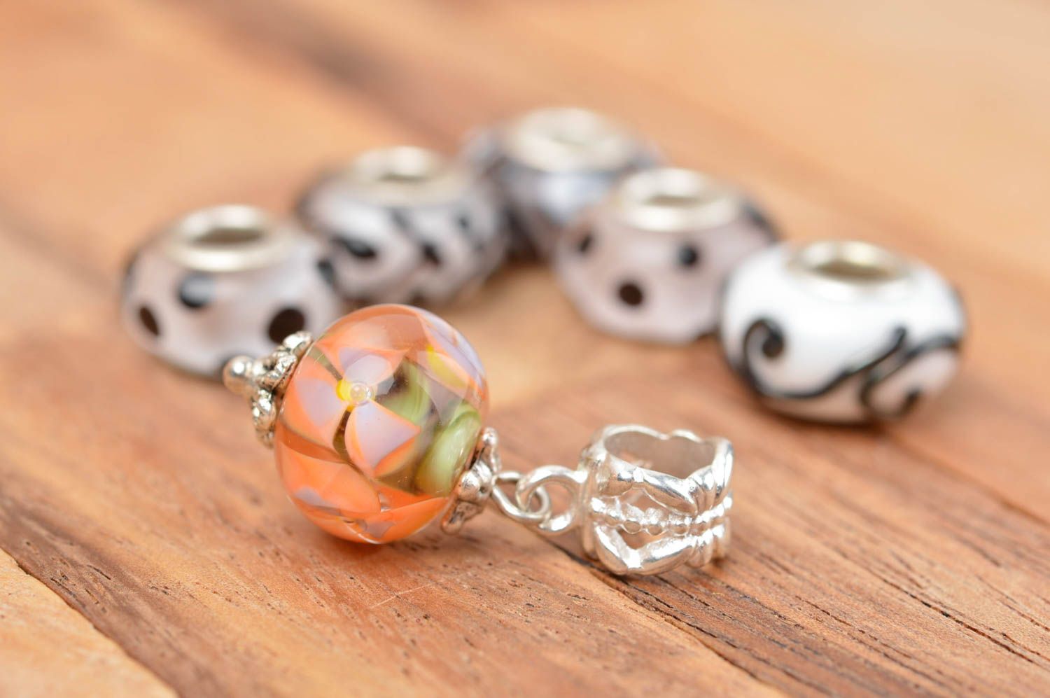 Handmade pendant women necklace glass pendant lampwork pendant fashion jewelry photo 1