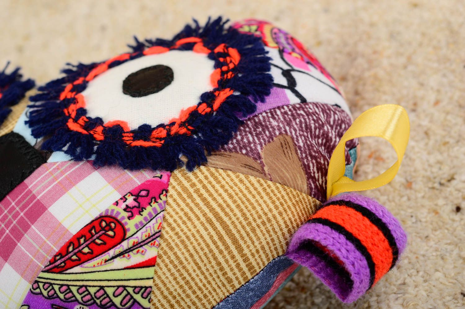 Игрушка подушка сова радуга ручной работы диванная подушка детская игрушка фото 5